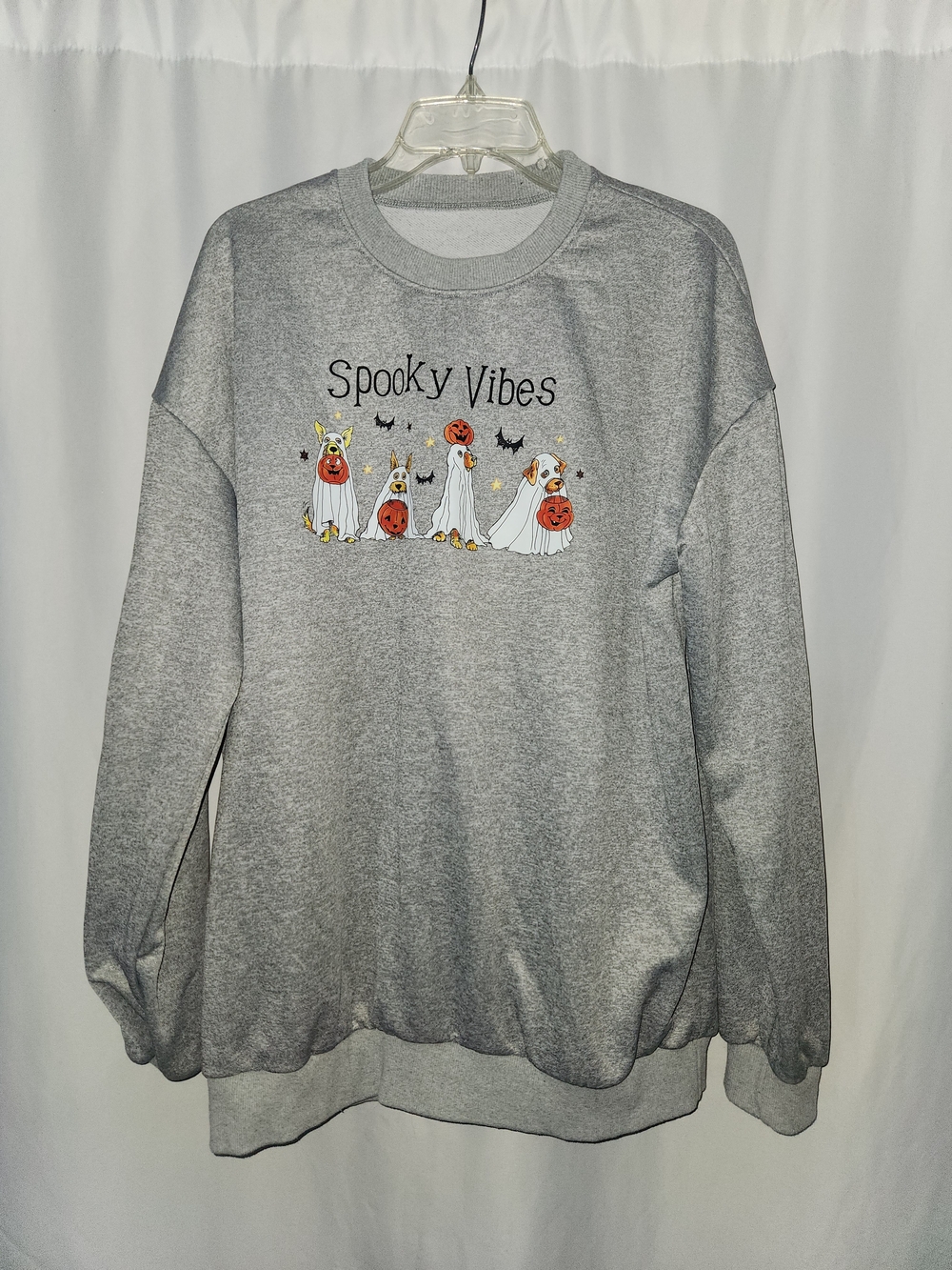 Spooky Vibes Gray Women's Sweatshirt #festive #cute #seasonal #spooky #playful